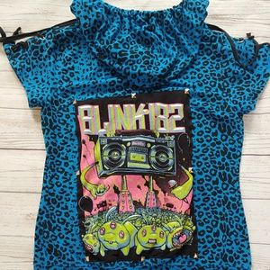 Blink 182 short sleeve, zip Hoodie
